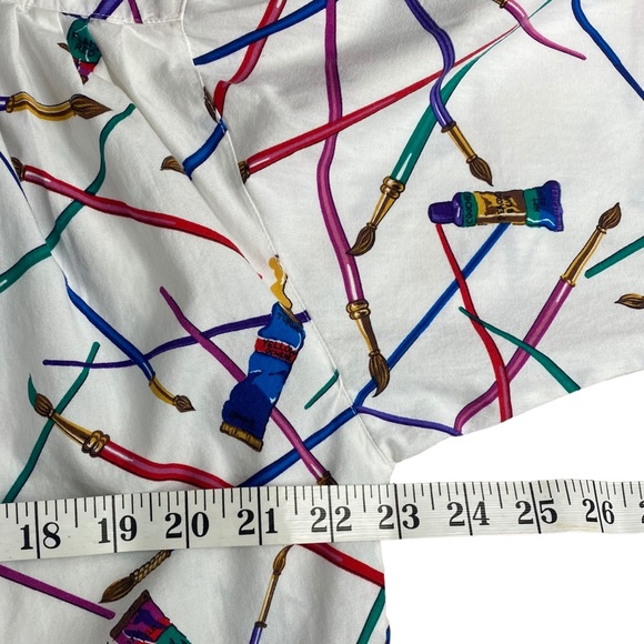 Vintage John Henry Artist Paint Print Button Down Shirt - Picture 9 of 16